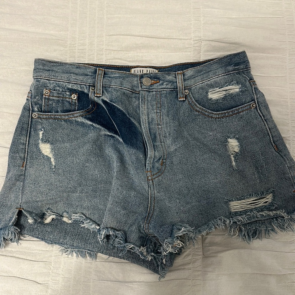 Blank Paige Denim Distressed Shorts